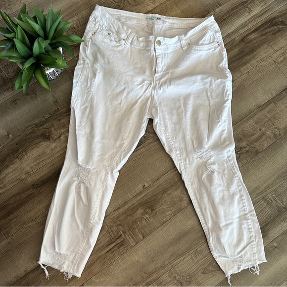 YMI Denim - Wanna betta butt YMI white raw hem denim jeans Size 18